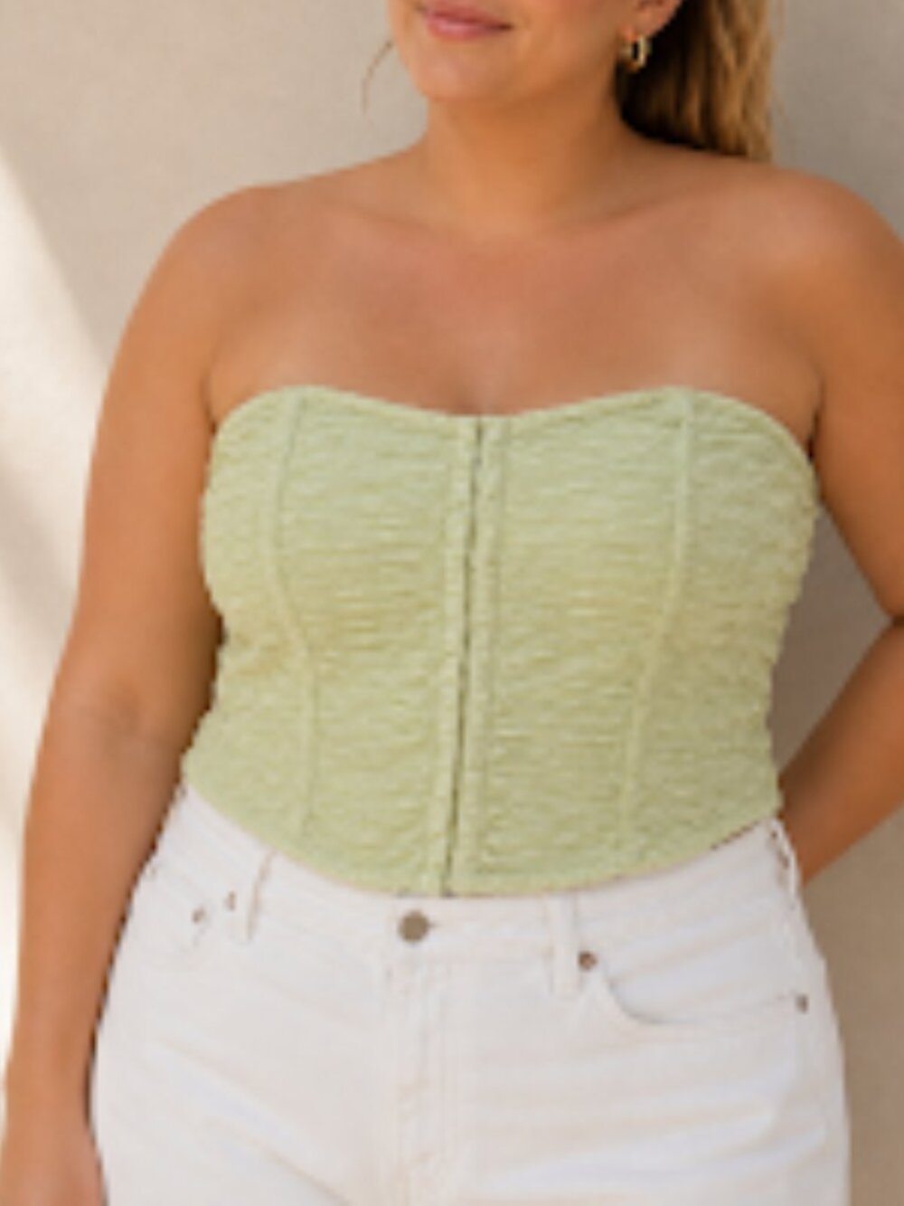 Forever 21 NWT Honeydew Corset Bustier Top Size L